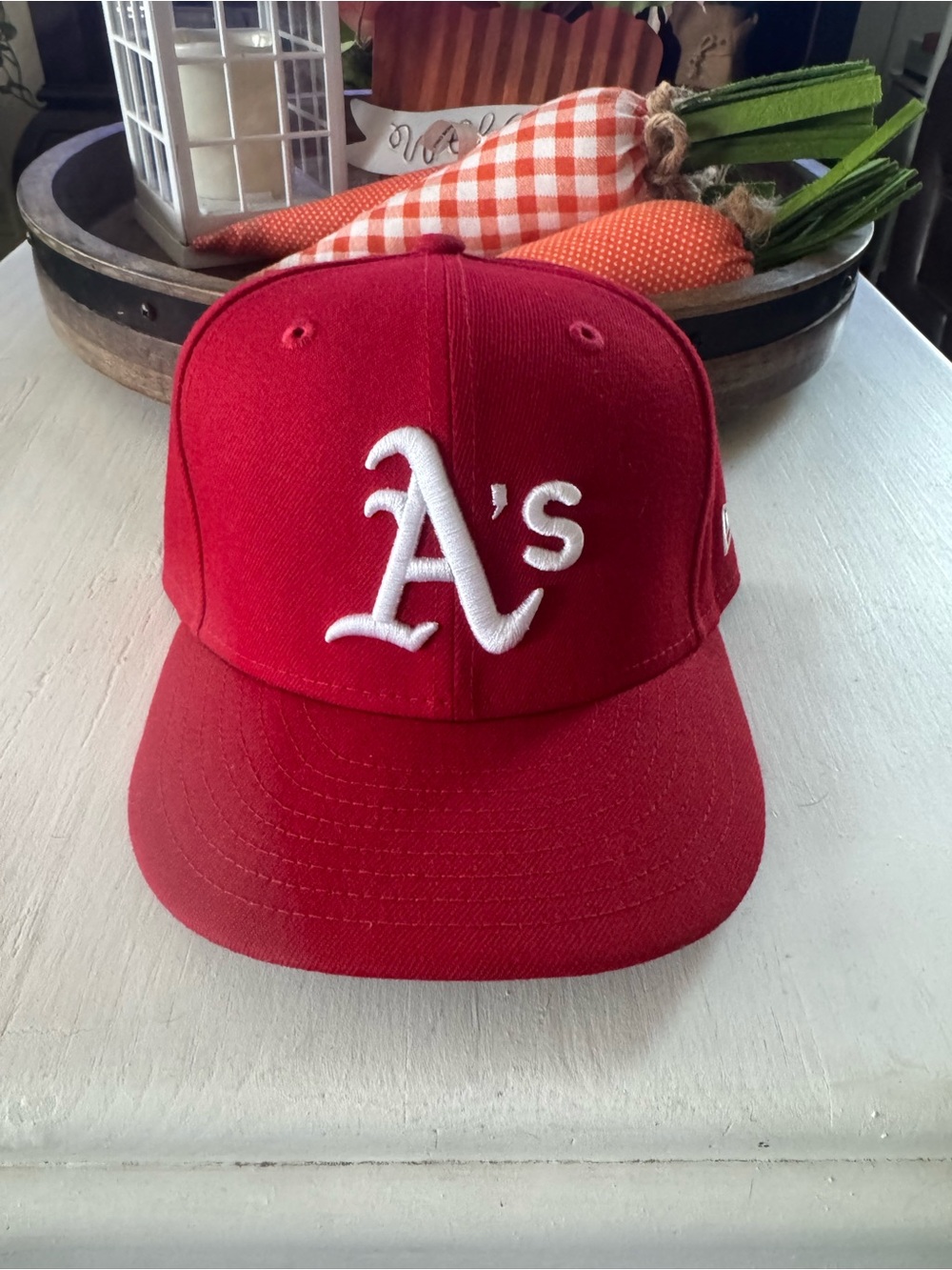 New Era Red and Black 59FIFTY Fitted Cap